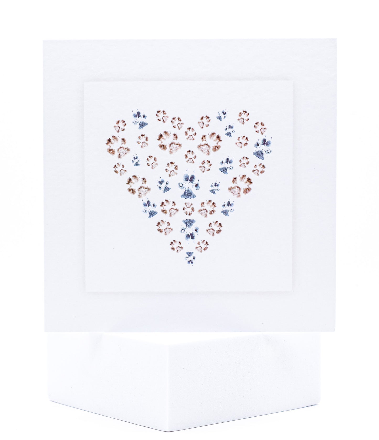 Heart of paw prints pet sympathy card by Sarah Brown Cards