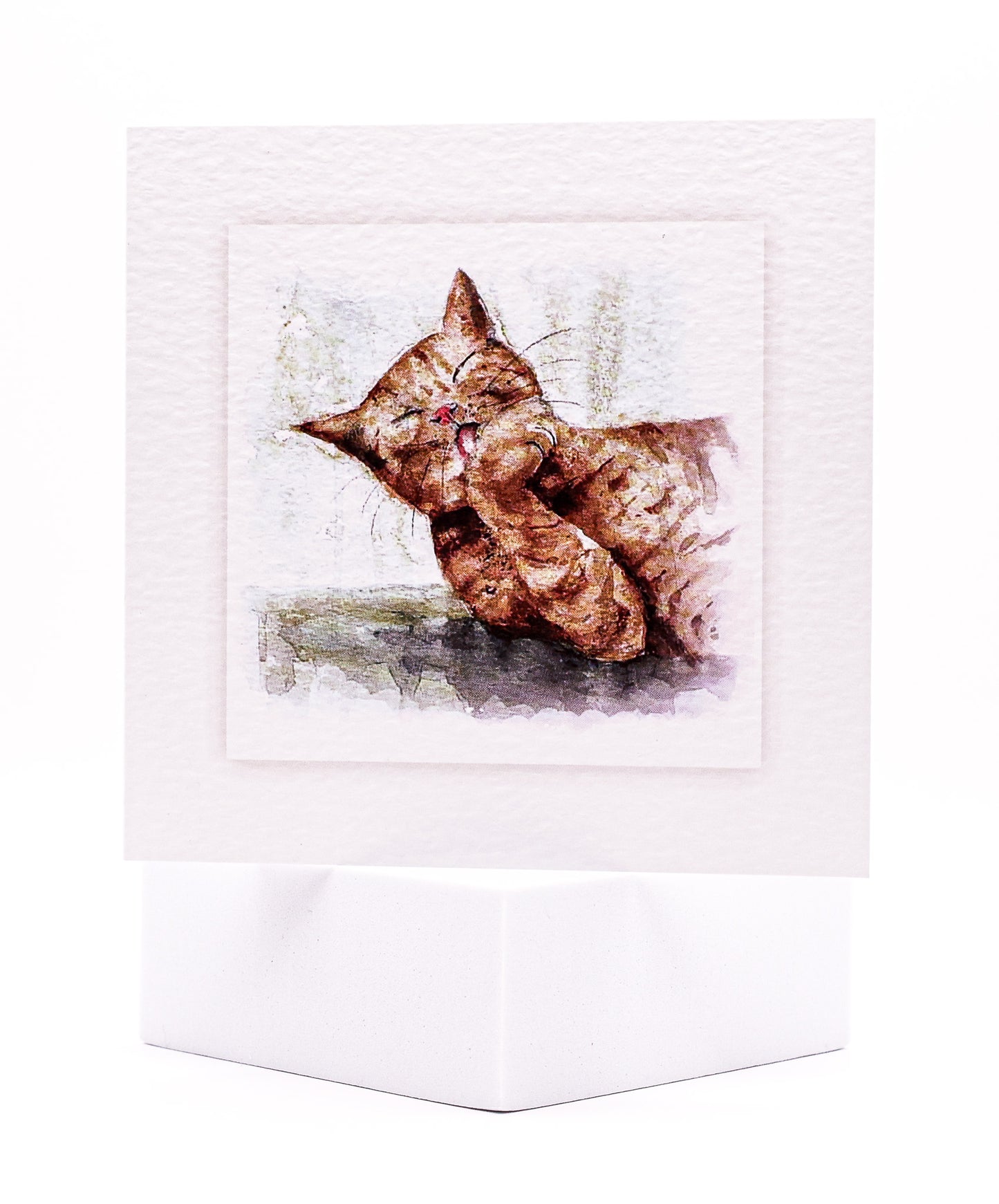Watercolour Ginger Cat Pet Sympathy Card by Sarah Brown Cards