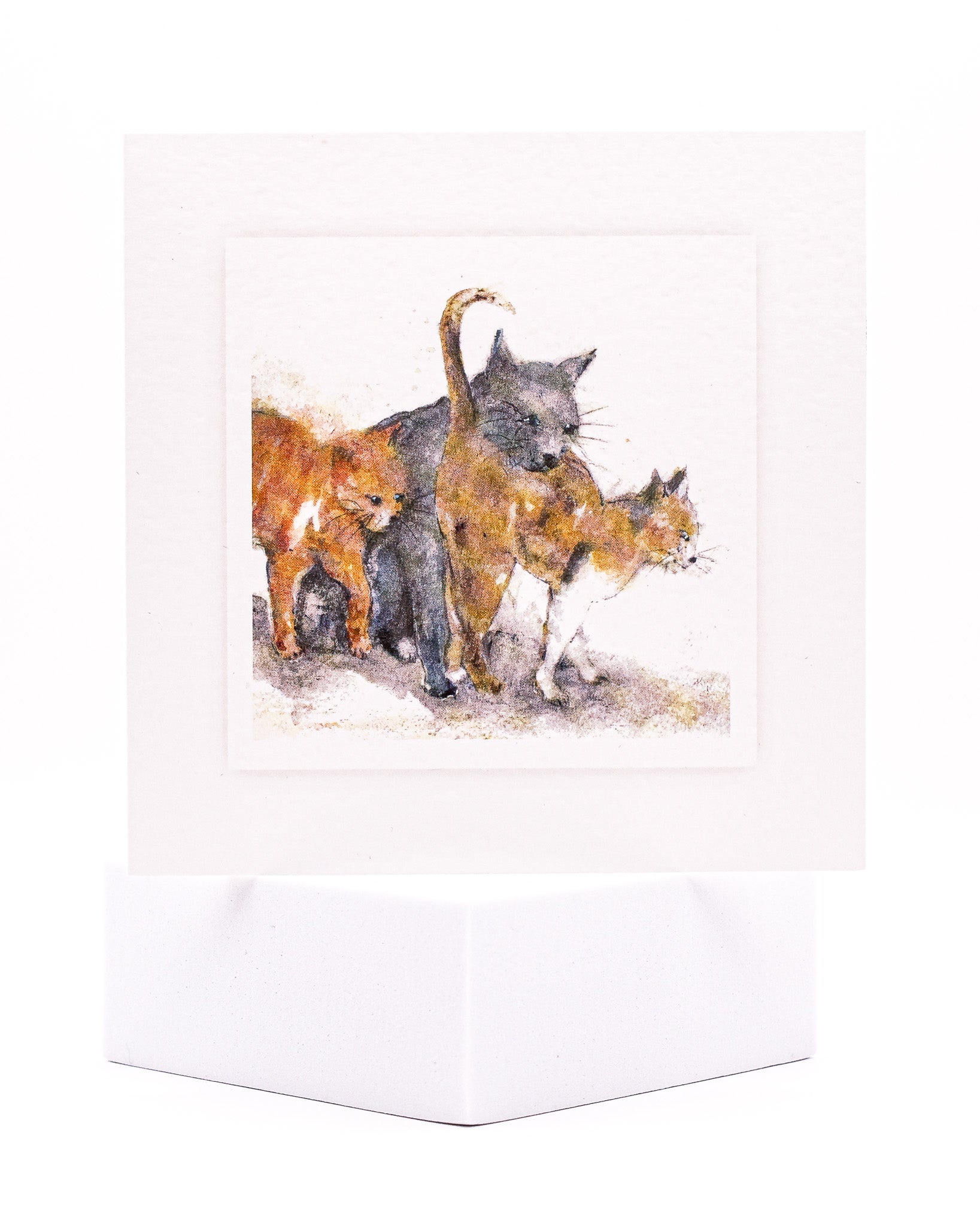 Watercolour Three Cats Pet Sympathy Card by Sarah Brown Cards