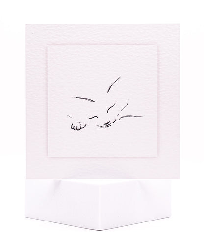Sketch of a Sleeping Cat Pet Sympathy Card by Sarah Brown Cards