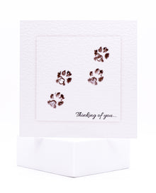Four Paws Thinking of You Pet Sympathy Card by Sarah Brown Cards