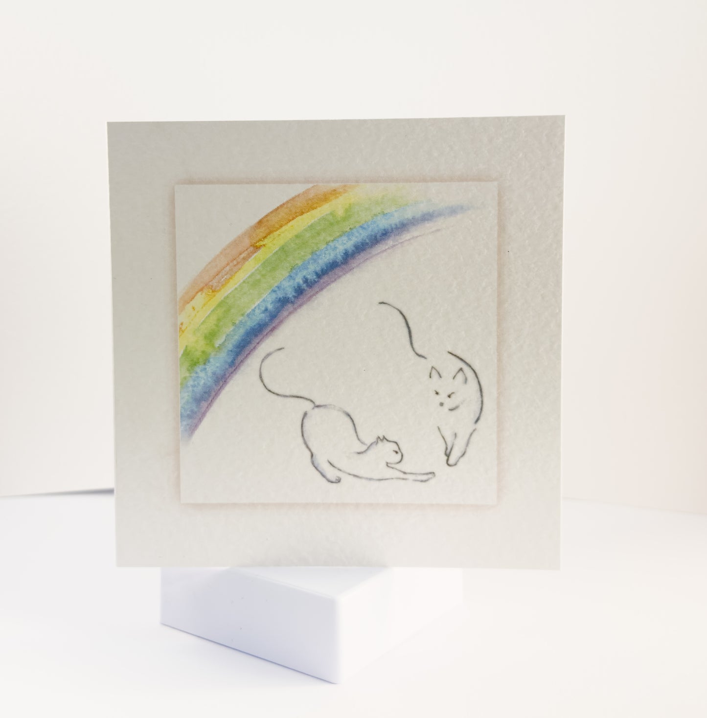 C12 Cat Under the Rainbow Pet Sympathy Card