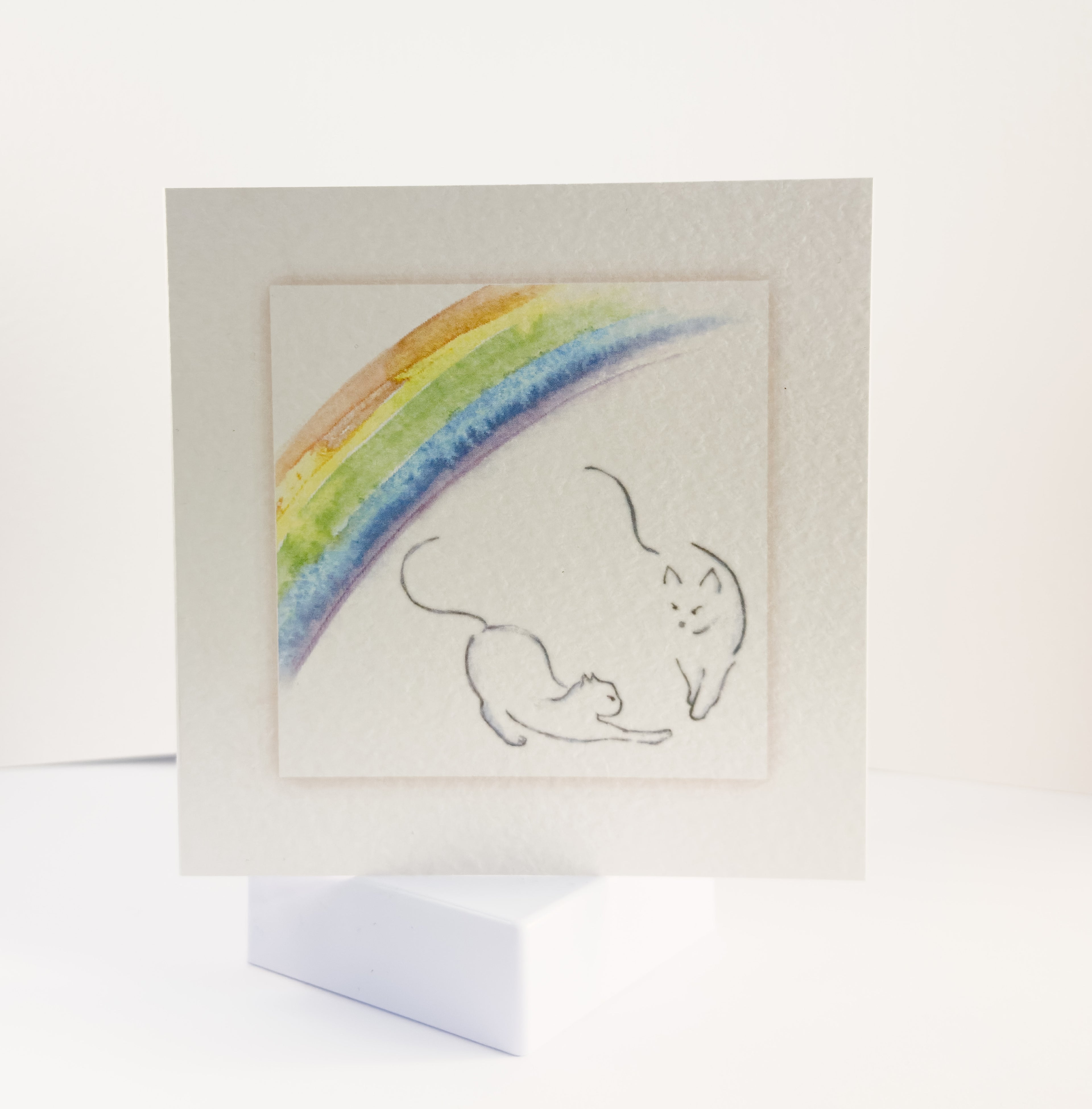 C12 Cat Under the Rainbow Pet Sympathy Card