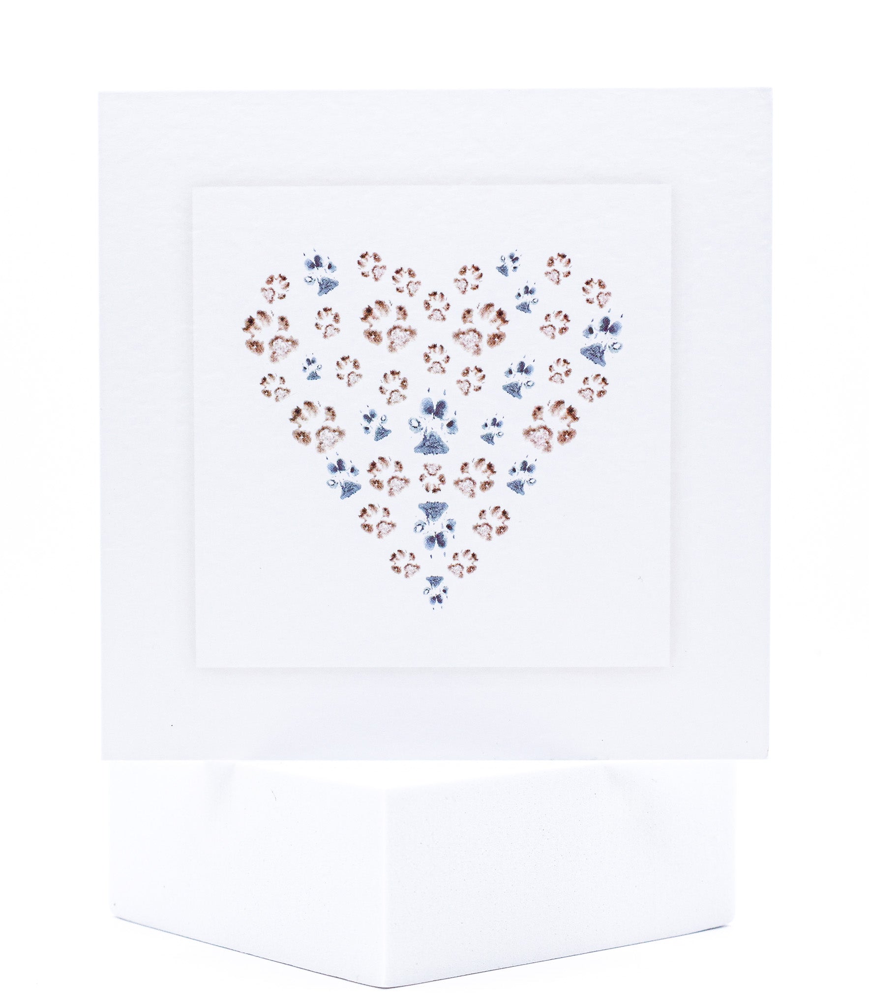 Heart of paw prints pet sympathy card by Sarah Brown Cards