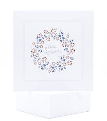 Wreath of paw prints with "With Sympathy" written in the centre - pet sympathy card by Sarah Brown Cards