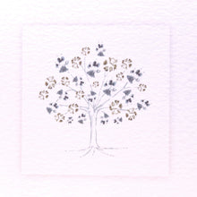 Pet sympathy card of a tree made from paw prints by Sarah Brown Cards