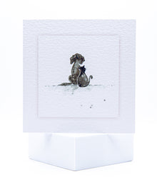 Watercolour silhouette of a dog and cat - pet sympathy card by Sarah Brown Cards