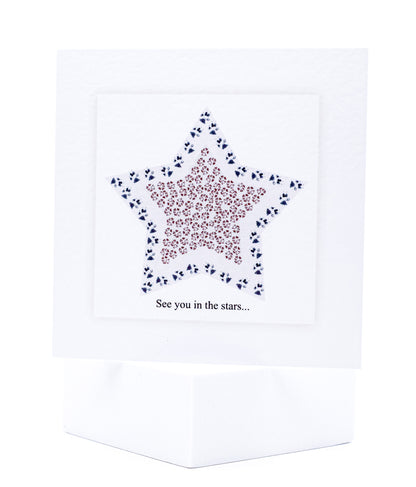 Star of Paw prints pet sympathy card by Sarah Brown Cards