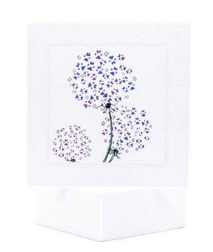 Flower of Paw prints pet sympathy card by Sarah Brown Cards