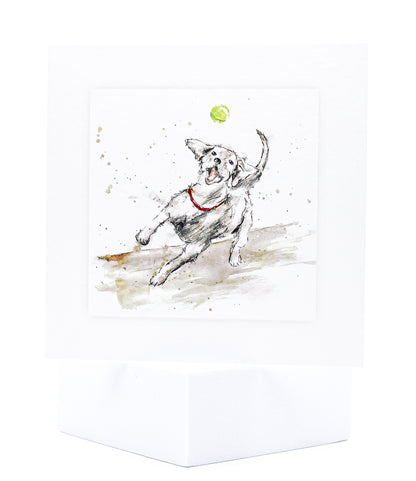 D05 Dog with Ball Card