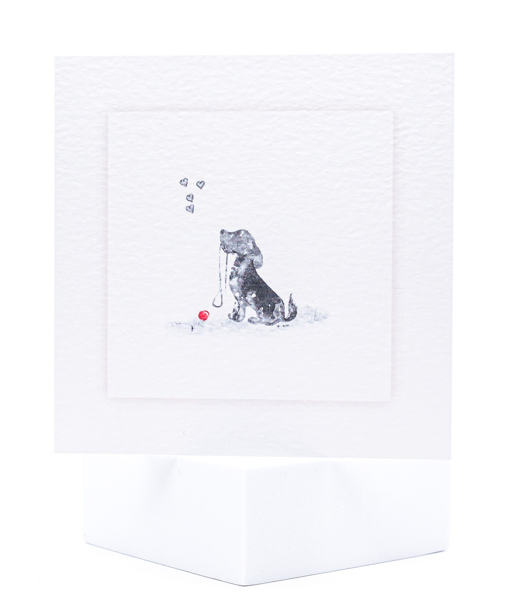 D07 Small Dog with Red Ball