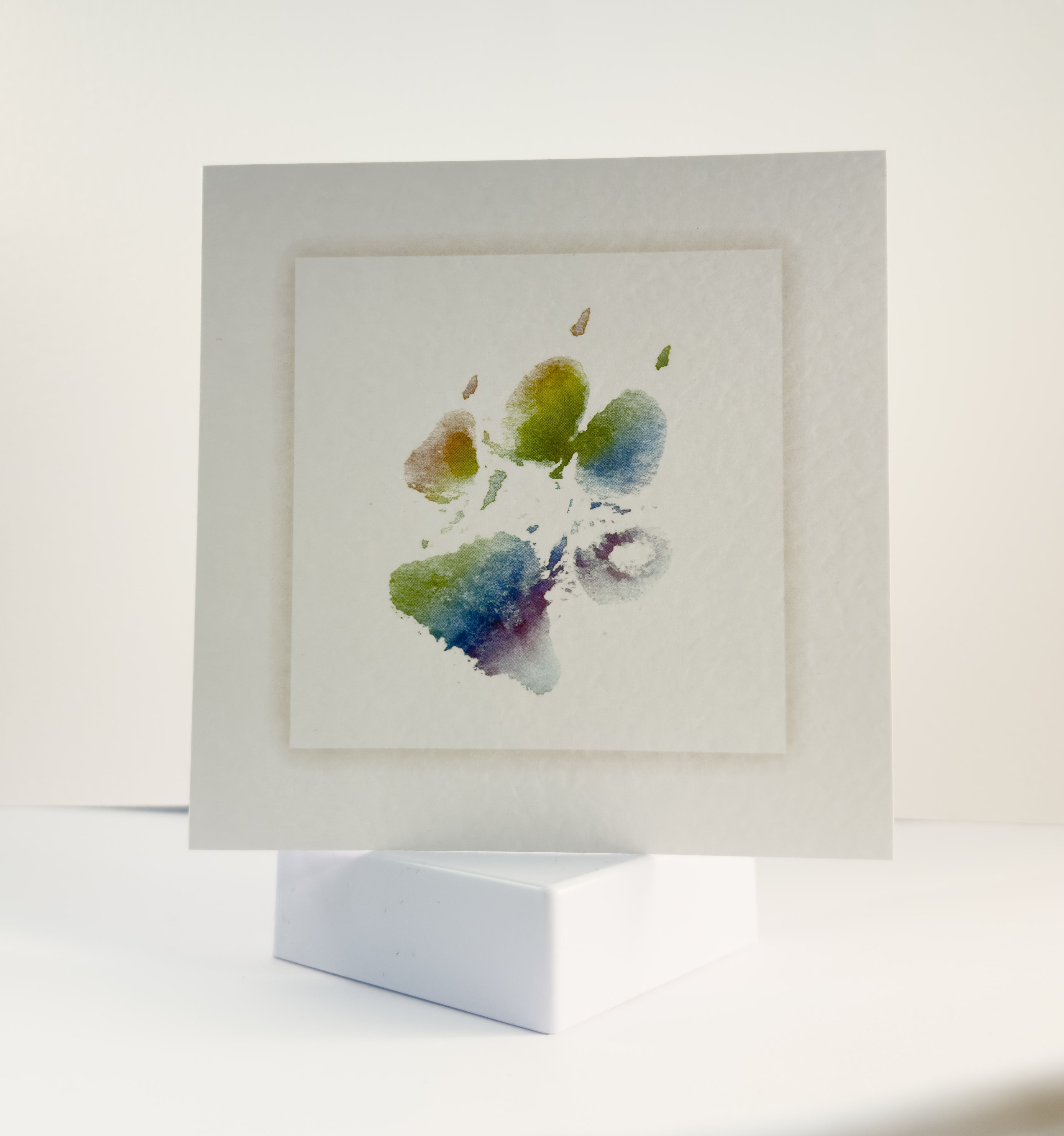 D12 Rainbow Paw Pet Sympathy Card