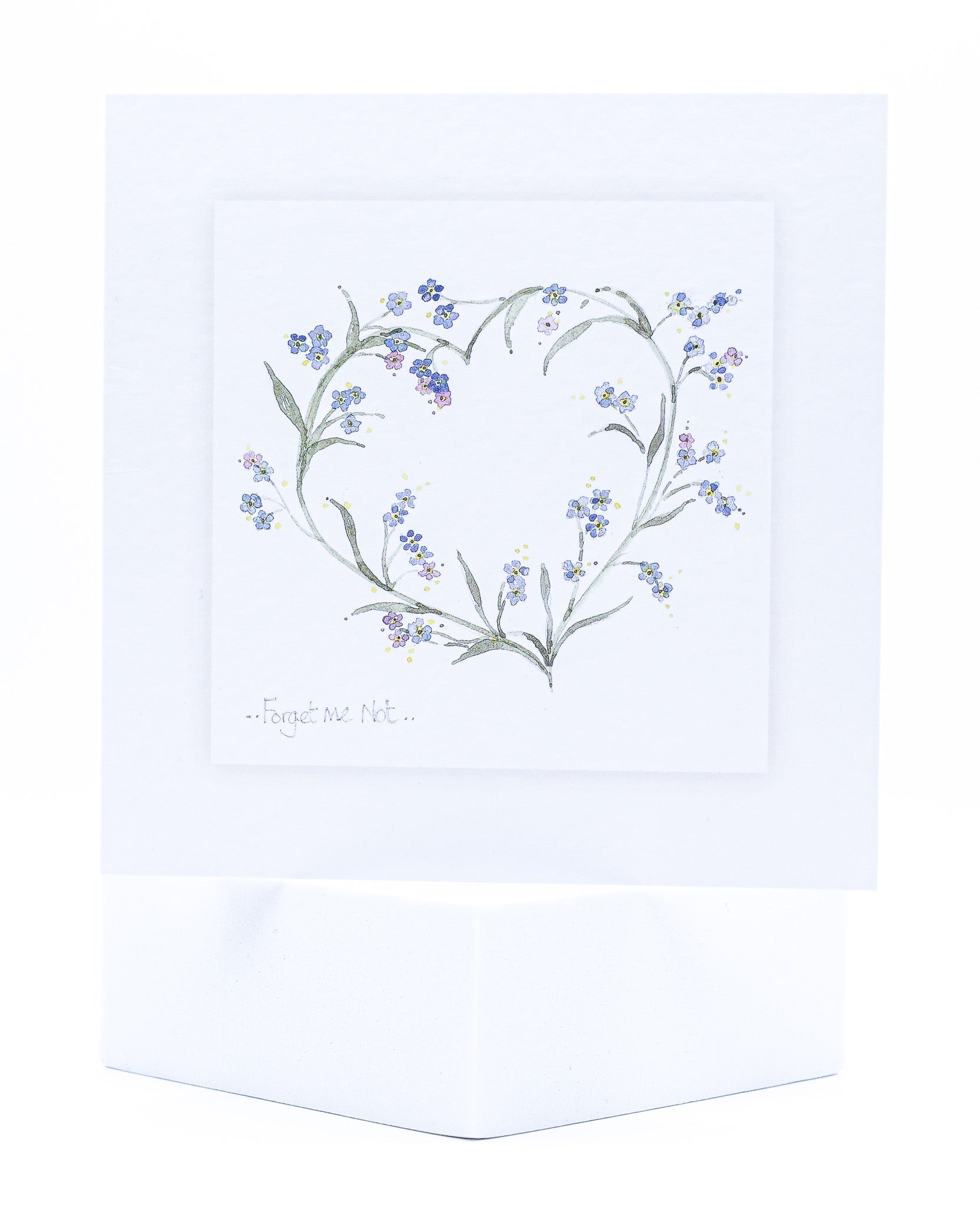 Forget Me Not Heart pet sympathy card with Sarah Brown Cards