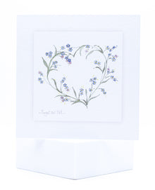 Forget Me Not Heart pet sympathy card with Sarah Brown Cards