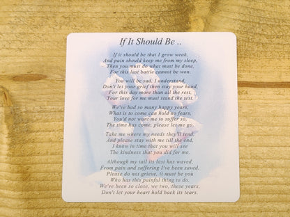 If It Should Be poem insert by Sarah Brown Cards