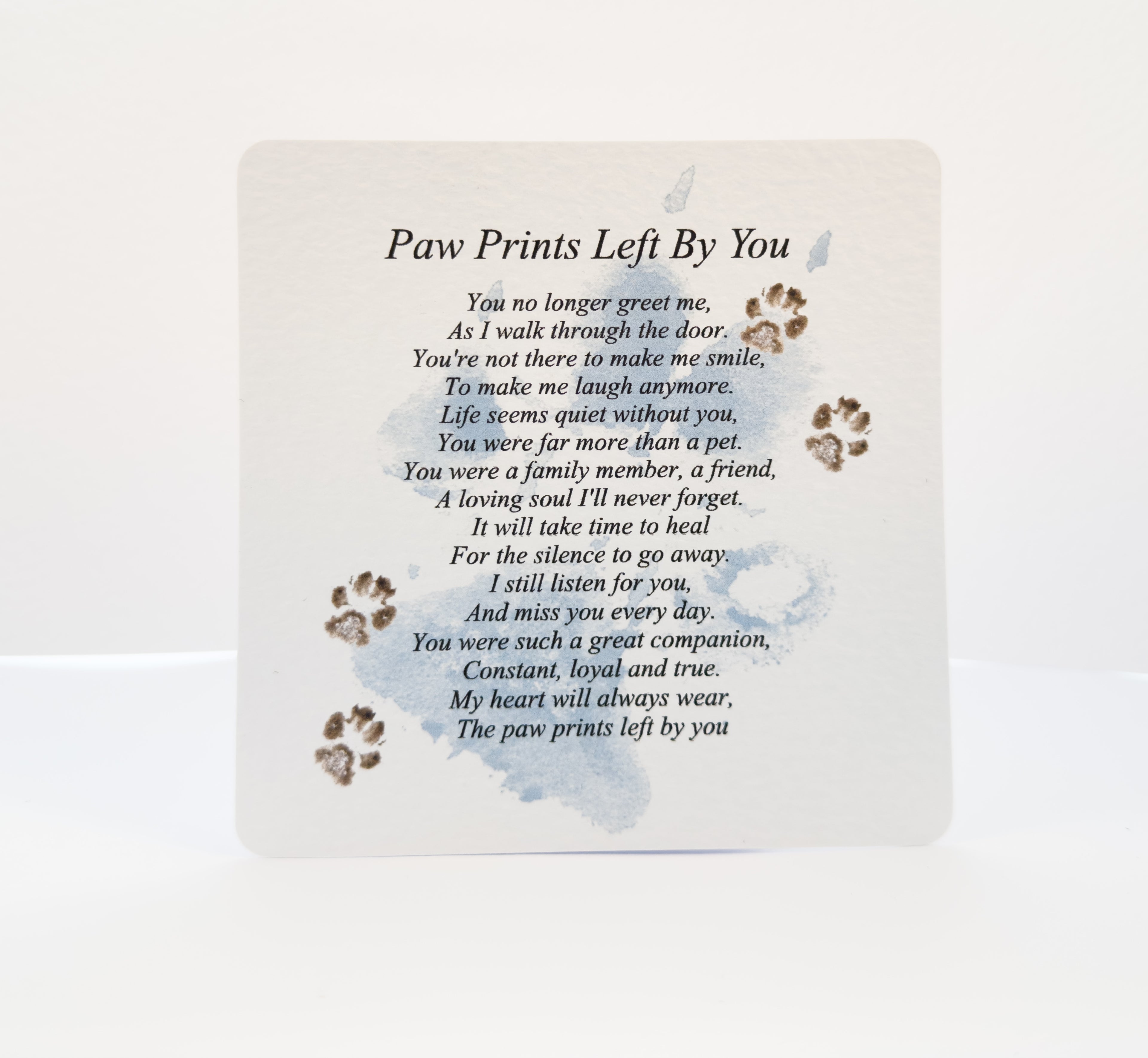 POEM03 Paw Prints Left By You Poem Insert