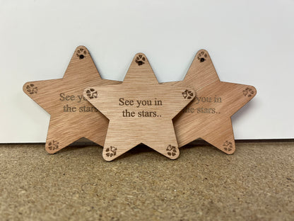 Wooden Memory Star by Sarah Brown Cards