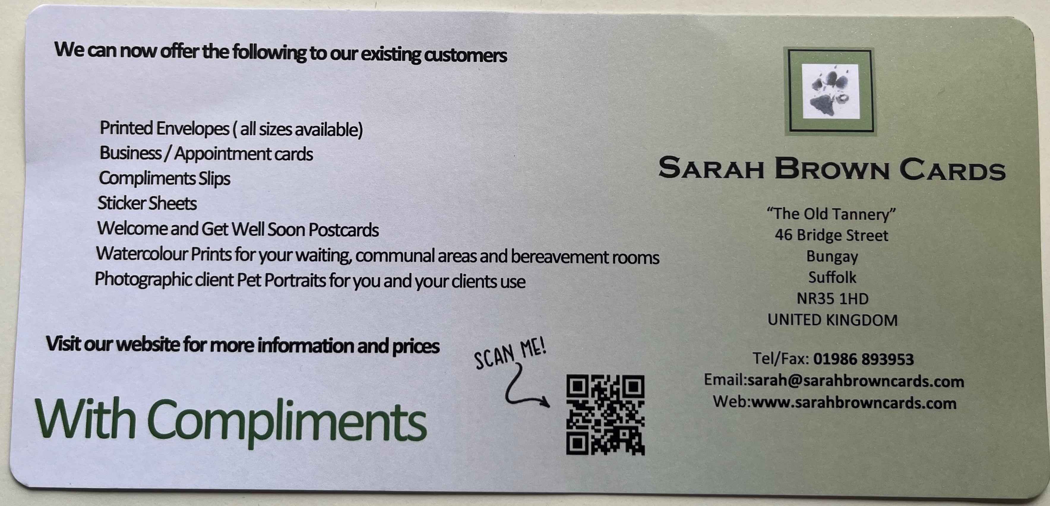 COMP01 Compliment Slips